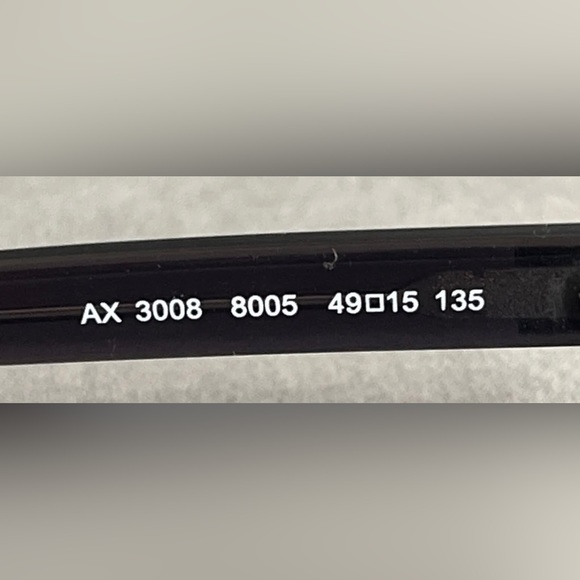 Armani Exchange AX 3008 Black Eyeglasses Frames 49-15-135 - Picture 6 of 6